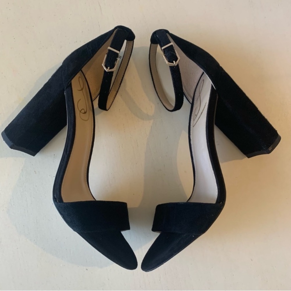 Sam Edelman Yaro Updated Block Heel in Black Suede 7